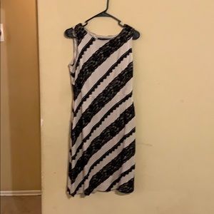 Tahari Dress cream and black lace